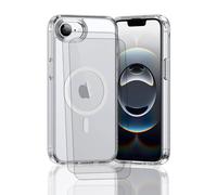 EVETANE Coque iPhone 16e / 17e Transparente Compatible Magsafe + 2 Vitres Protection Ecran