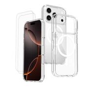 Coque iPhone 17 Pro Max Transparente Compatible Magsafe + 2 Vitres Protection Ecran Evetane