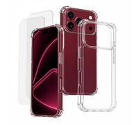 EVETANE Coque iPhone 18 Pro Max Antichoc Silicone bords renforcés + 2 Vitres en verre trempé Protection écran