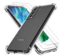 EVETANE Coque Samsung Galaxy S22 Plus 5G Antichoc Silicone Coins Renforcés + 2 Vitres en verre trempé Protection écran