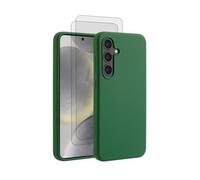 Evetane Coque pour Galaxy S24 Antichoc Vert + 2 vitres