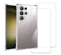Evetane Coque pour Galaxy S24 Ultra Antichoc Transparente + 2 vitres