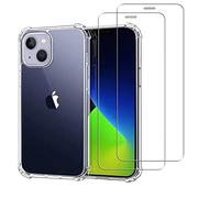 Evetane Coque pour iPhone 13 Antichoc Transparente + 2 vitres