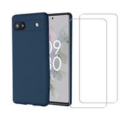 Evetane Coque pour Pixel 6a Antichoc Bleu + 2 vitres