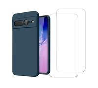 Evetane Coque pour Pixel 7 Pro Antichoc Bleu + 2 vitres