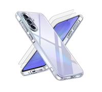 EVETANE Coque Samsung Galaxy A36 Antichoc coins renforces Silicone + 2 Vitres en verre trempe Protection ecran