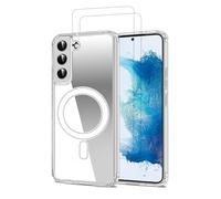 Evetane Coque Anti-Choc Magnétique Compatible avec Magsafe pour Galaxy S22 5g Transparente + 2 vitres