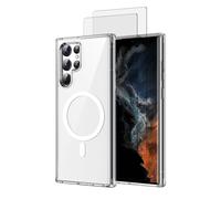 EVETANE Coque Samsung Galaxy S22 ultra Magnétique Compatible Magsafe + 2 Vitres Protection Ecran Antichocs