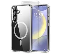 EVETANE Coque Samsung Galaxy S24 Magnétique Compatible Magsafe + 2 Vitres Protection Ecran