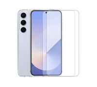 EVETANE Coque Samsung Galaxy S25+ Antichoc coins renforces Silicone + 2 Vitres en verre trempe Protection ecran