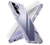 EVETANE Coque Samsung Galaxy S26 Antichoc Silicone bords renforcés + 2 Vitres en verre trempé Protection écran