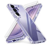 EVETANE Coque Samsung Galaxy S26 Plus Antichoc Silicone bords renforcés + 2 Vitres en verre trempé Protection écran