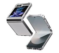 EVETANE Coque Samsung Galaxy Z Flip 6 Anti-Chocs avec Bords Renforces en silicone Transparente