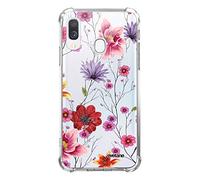 Evetane - Coque Silicone Compatible avec Samsung Galaxy A40 - Protection Souple et Renforcée - Coins Antichocs - Fine et Transparente - Coque Arrière - Fleurs Multicolores