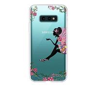 Evetane - Coque Silicone Compatible Samsung Galaxy S10e - Protection Intégrale 360, Fine et Transparente - Coque Avant & Arrière - Haute Résistance - Fée Fleurale