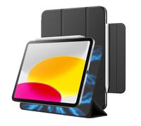 EVETANE Etui iPad Fixation Magnétique Noir pour iPad 10e Génération (2022) 10.9' et iPad A16 (2025) 11'