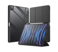 EVETANE Etui iPad Pro 11 pouces/ iPad Air (2020 et 2022) Transparent avec Smart Cover et contour Noir