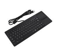 Evetounmn Clavier Tactile USB Filaire, Mini-Clavier Ultra-Fin de 86 Touches avec Port HUB intégré, Design à interrupteurs Ciseaux Silencieux, pour Ordinateur Portable et de Bureau