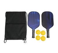 Evetounmn Set de Raquettes de Pickleball avec Noyau en Fibre de Verre et polypropylène, Raquette de Pickleball d’entraînement légère avec 4 balles, poignée Ergonomique pour réduire la