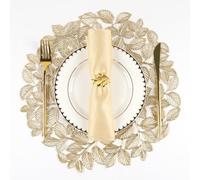 Evevda Lot de 6 sets de table ronds en vinyle pressé pour décoration de cuisine, rassemblements, dîners de mariage