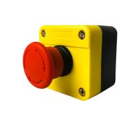 EVEXPERT Red Sign Interrupteur d'arrêt d'urgence | Bouton pression IP65 | 660 V AC | 10 A | Construction robuste en plastique ABS | Avec boîte de protection