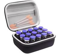 Evey Étui de rangement à 15 emplacements pour régulateurs de glycémie, plan de sécurité imperméable et portable 10 ml compartiment individuel planificateur clinique résistant à l'usure