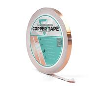 EVG Evergreen Goods Ruban Adhésif En Cuivre De Qualité Supérieure 1 Rouleau - 5 Mm X 25 M | Conductivité Double Face | Adhérence De Conduction éLectrique Supérieure | Antistatique | Facile à Utiliser