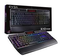 EVGA Clavier de jeu Z10 RVB, LED rétroéclairée RVB, commutateurs mécaniques marron, écran LCD intégré, touches de jeu macro