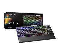 EVGA Clavier de jeu Z15 RGB rétroéclairé RGB LED à chaud Mécanique Kaihl Speed Bronze commutateurs (Clicky)