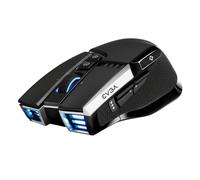 X20 - Souris - ergonomique - optique - 10 boutons - sans fil, filaire - USB, Bluetooth, 2.4 GHz - noir