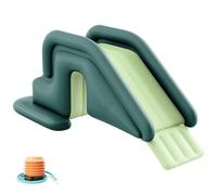 EVGATAVAB Piscine Toboggan, PVC Gonflable Toboggan Aquatique avec Gonfleur, Gonflable Toboggan Marche pour Piscine, Extérieur Arrière-Cour Jardin Été Plaisirs pour Garçons Filles(Noir)