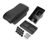 EVGATSAUTO Boîte de Rangement pour Accoudoir de Voiture, Boîte D'accoudoir de Console de Voiture Grande capacité Remplacement de la Ligne Rouge de Noire au Toucher Lisse pour