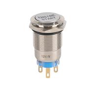 EVGATSAUTO Dc 12 v 50a bouton de moteur de démarrage de voiture Stater, démarreur d'allumage de commutateur de bouton poussoir de démarrage de moteur de voiture étanche(argent)