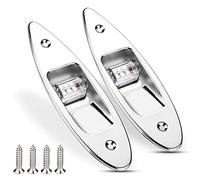EVGATSAUTO Feux de Navigation d'arc pour Bateaux, 2Pcs 12V LED encastré côté Arc de Navigation Signal Lumineux Lampe boîtier en Acier Inoxydable matériel pour Bateau Marin Yacht Vert/Rouge