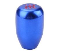 EVGATSAUTO Pommeau de levier de vitesse manuel à 5 vitesses avec adaptateurs 8mm/10mm/12mm, tête de levier de vitesses en métal universelle pour voiture, remplacement direct, bleu
