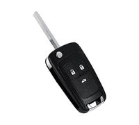 EVGATSAUTO Porte-clés à 3 Boutons, Coque de clé à 3 Boutons, Étui à télécommande Pliable à 3 Boutons pour Porte-clés Compatible avec Zafira Insignia