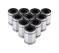 EVGATSAUTO Roulement à Glissière, 10pcs LM12UU 12mm Douille de Roulement à Billes à Mouvement Linéaire pour 12mm Rod 3D Printer CNC Parts Bearing