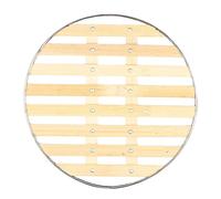 EVGOOGYY Lot de 2 doublures de cuiseur vapeur en bambou de 30 cm Grille de cuisson en maille Cuiseur vapeur Racks de refroidissement ronds Pot Panier à vapeur Panier pour friteuse à air Stockpot