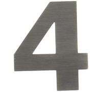 EVI Herrajes 650/80 -Numéro de la maison, "4" de 80mm, finition inox mat (stainless steel)