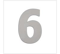 EVI Herrajes 650/80 -Numéro de la maison, "6" de 80mm, finition inox mat (stainless steel)