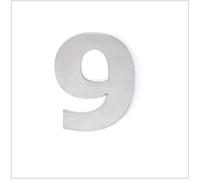 EVI Herrajes 650/80 -Numéro de la maison, "9" de 80mm, finition inox mat (stainless steel)