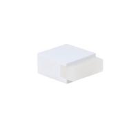 EVI Herrajes | Arrêt de porte au sol - Design carré |25x14 mm | Acier - Laqué blanc | Montage adhésif | I-197/14