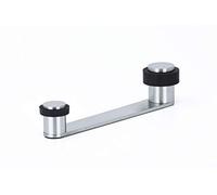 Butée de porte avec retenue rotative | Pour porte jusqu'à 100 mm, laiton | Comprend vis + cheville | Réf I-253 | EVI Herrajes (inox mat - caoutchouc noir)