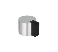 EVI Herrajes | Butée De Porte Adhésive | 24 x 19 mm | Caoutchouc Noir | Rond | Acier Inoxydabl | Finition Mate | Forte AdhéSion | 100% fonctionnel
