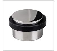 EVI Herrajes | Butée De Porte Adhésive | Ø28x20mm | Acier inoxydable Finition Brillant | Caoutchouc Noir En Silicone Naturel | Fixation Simple | 100% fonctionnel | Mod. I-140