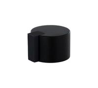 EVI Herrajes | Butée De Porte Adhesive | Ø28X20mm | Acier Inoxydable - Laqué Noir | Caoutchouc de silicone naturel | Mod. I-391