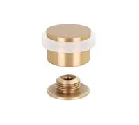 EVI Herrajes | Butée De Porte Adhésive | Base filetée | 20 x 28 mm | Caoutchouc Blanc En Silicone Naturel | Laiton Finition Mate | Fixation Simple | 100% fonctionnel | Mod. I-103/28