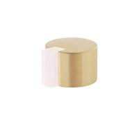 EVI Herrajes | Butée De Porte Adhesive | Ø28X20mm | Laiton - Satiné Mat | Caoutchouc de silicone naturel | Mod. I-391