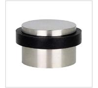 EVI Herrajes | Butée De Porte Adhésive | 35 x 19 mm | Caoutchouc Noir En Silicone Naturel | Acier inoxydable Finition Mate | Fixation Simple | 100% fonctionnel | Mod. I-140
