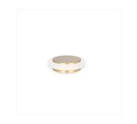EVI Herrajes | Butée De Porte Adhésive | 45 x 14 mm | Caoutchouc Blanc En Silicone Naturel | Laiton | Finition Mate | Forte AdhéSion | 100% fonctionnel | Mod. I-203/35x12-BLMT